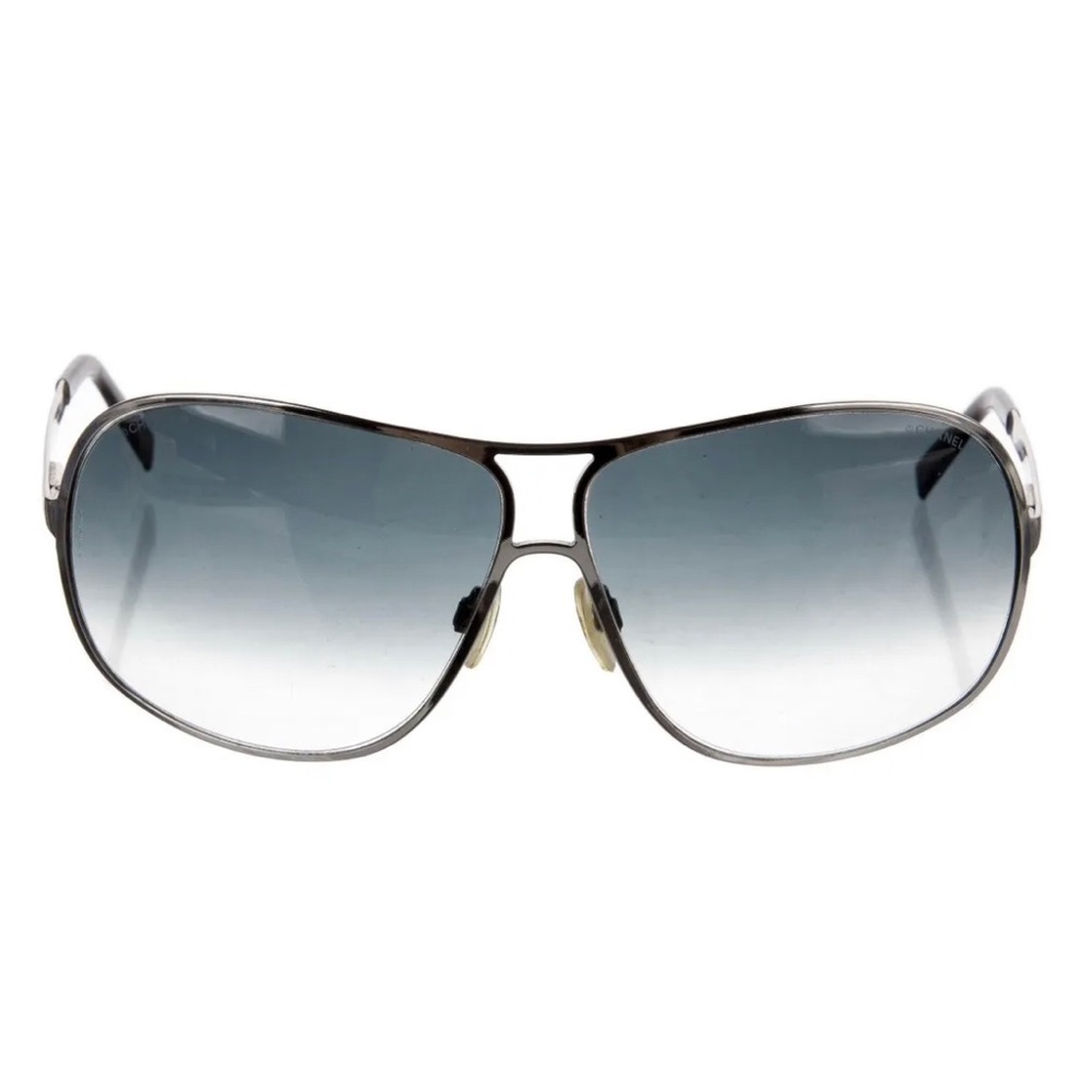 Chanel Aviator Gradient Sunglasses W/ Silver Tone Metal Rim 4127 Women’s Men’s